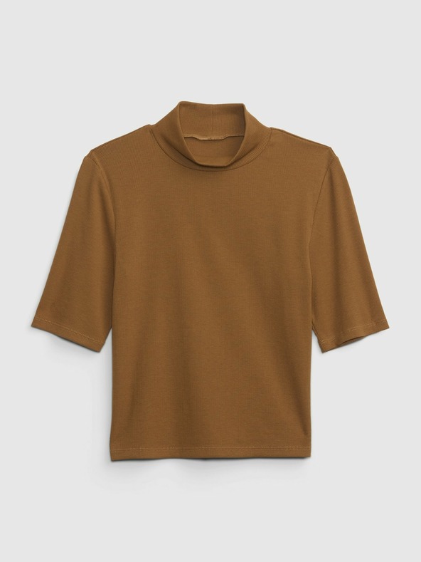 GAP Dječji rebrasti rolled neck džemper GAP