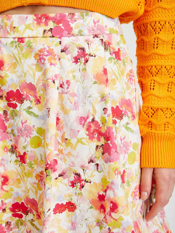 Orsay Krem ženska suknja cvjetnog uzorka ORSAY