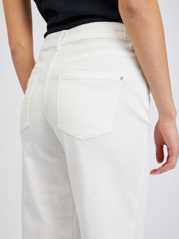 Orsay Bijele ženske traperice s blagim trapezom ORSAY