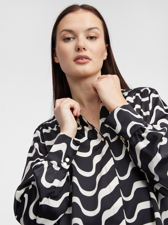 Orsay Bijelo-crna ženska bluza s uzorkom ORSAY