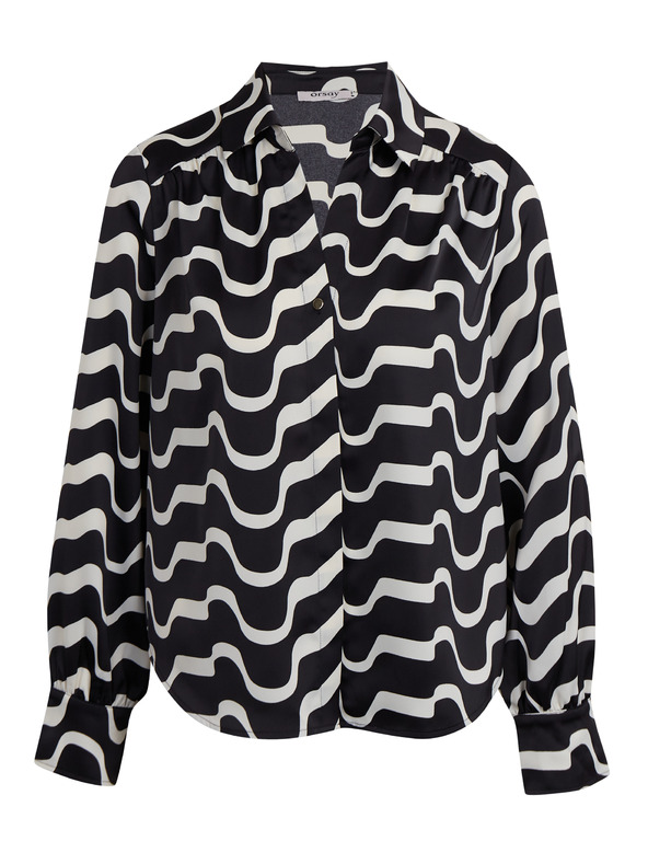 Orsay Bijelo-crna ženska bluza s uzorkom ORSAY
