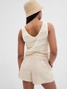 GAP Lanene kratke hlače s elastičnim pojasom GAP