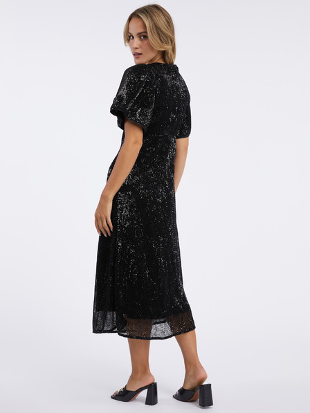 Orsay Crna ženska midi haljina sa šljokicama ORSAY