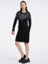 Orsay Crna ženska pletena haljina ORSAY