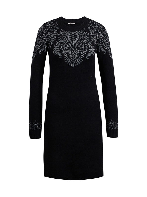 Orsay Crna ženska pletena haljina ORSAY