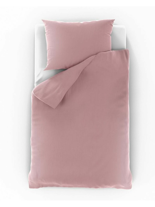Kvalitex Produžena muslin posteljina 140x220, 70x90cm ružičasta