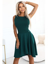 numoco Lagane haljine s efektnim produženim leđima - bočasto zelene