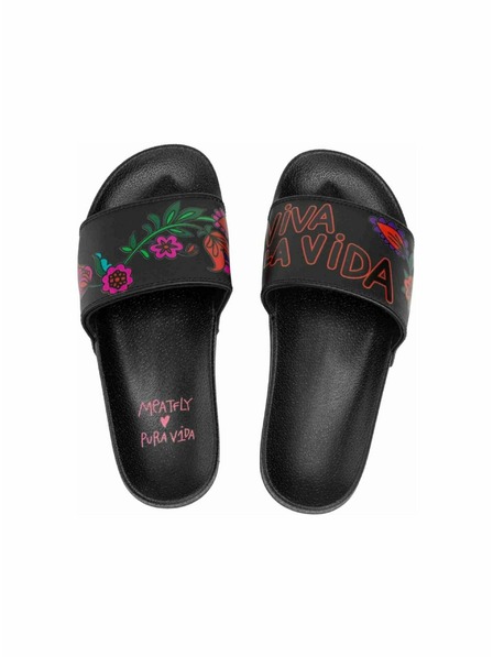 Meatfly Meatfly muške papuče X Hudson Pura Vida Viva La Vida Black