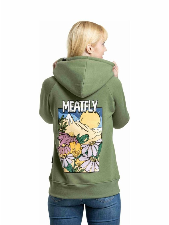 Meatfly Meatfly ženski hoodie Watani Olive Flowers
