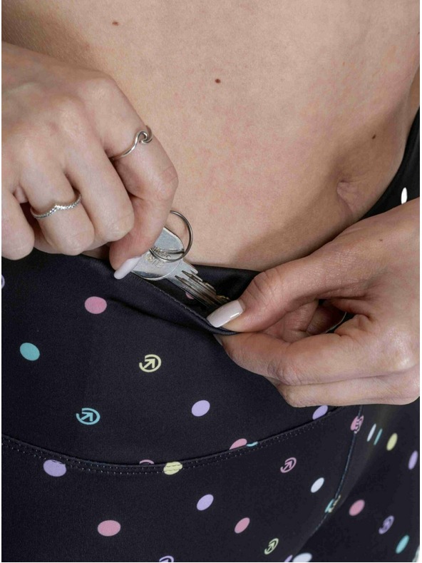 Meatfly Meatfly ženske tajice Arabel Black / Color Dots