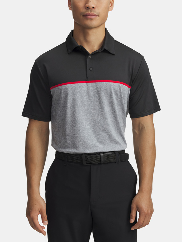 Under Armour Muška majica Under Armour UA Plyoff 3.0 Stripe Polo LB-BLK