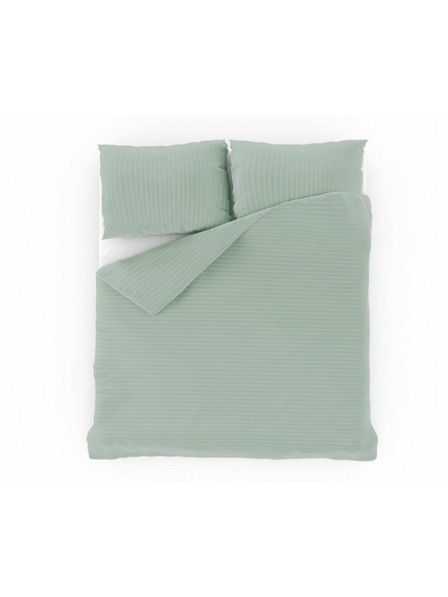 Kvalitex Francuski satenski komplet posteljine s prugama 1+2, 240x200, 70x90cm MASLINASTA