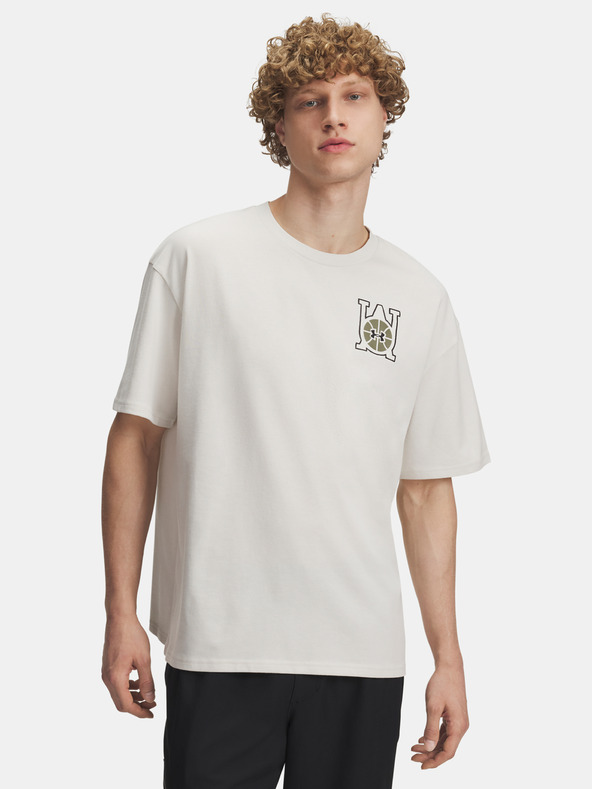 Under Armour Muška majica Under Armour UA M HWT OS Hoops Courtside-WHT