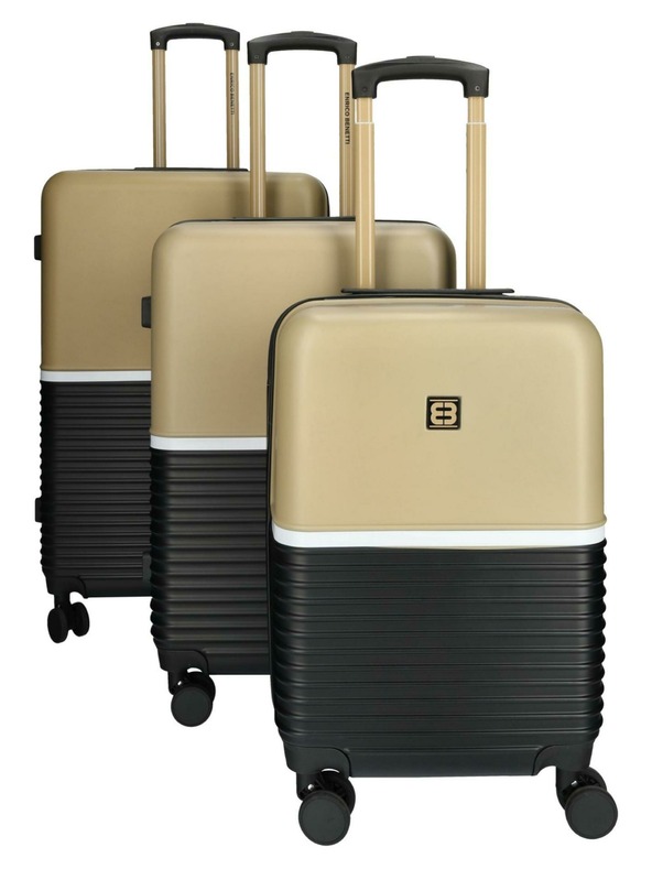 Enrico Benetti Set putnih kofera Enrico Benetti Princetown 21000-03 Crna-Smeđa