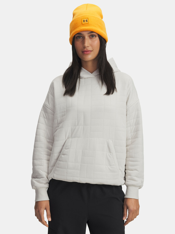 Under Armour Ženski hoodie Under Armour Unstoppable Flc Txtr Hoodie-WHT