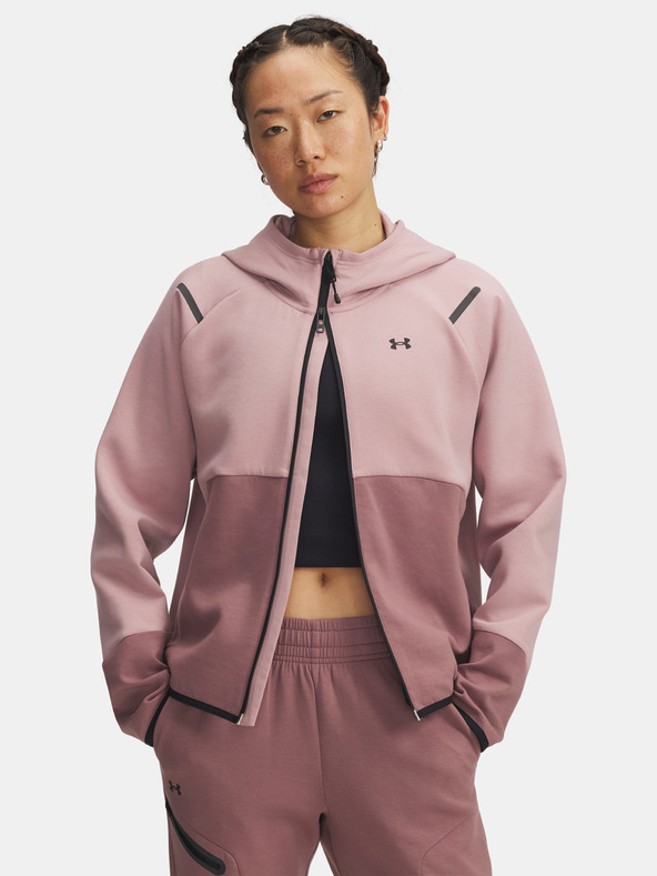 Under Armour Ženski hoodie Under Armour Unstoppable Fleece FZ-PNK