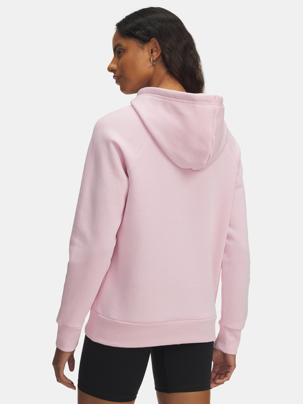 Under Armour Ženski hoodie Under Armour UA Rival Flc Shimmer Hdy-PNK