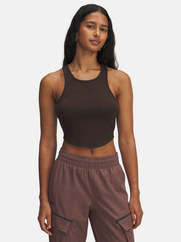 Under Armour Ženski top Under Armour UA Rival Rib Tank-BRN