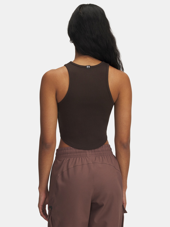 Under Armour Ženski top Under Armour UA Rival Rib Tank-BRN