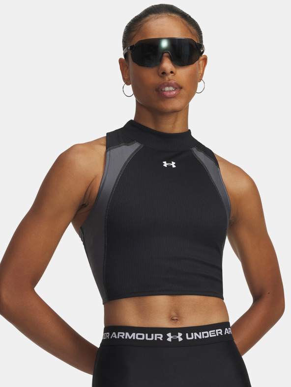 Under Armour Ženski top Under Armour UA HG Rib Tank-BLK