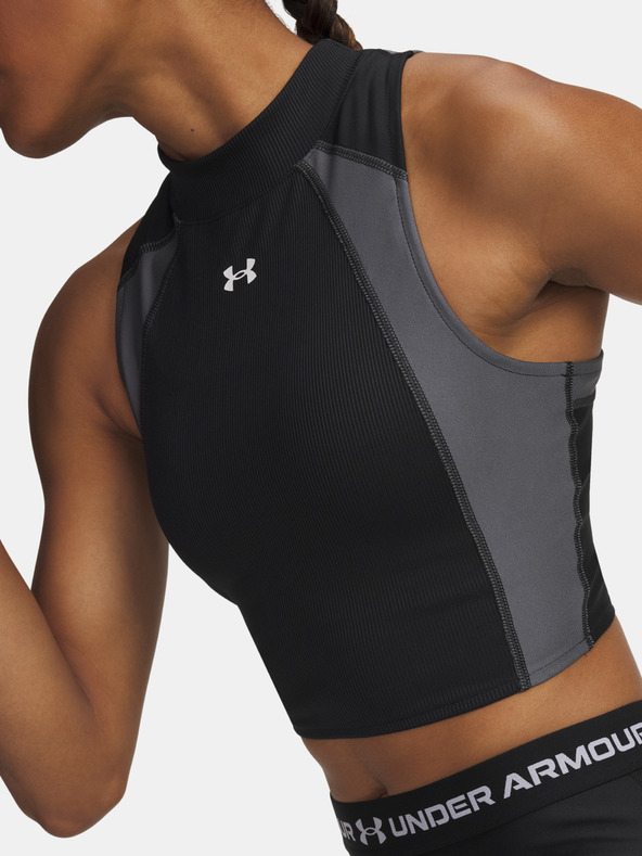 Under Armour Ženski top Under Armour UA HG Rib Tank-BLK
