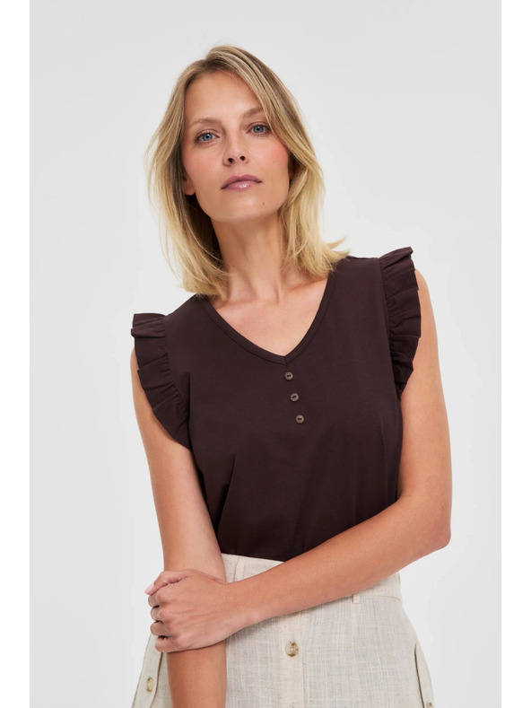 Moodo Ženska majica Moodo – smeđa