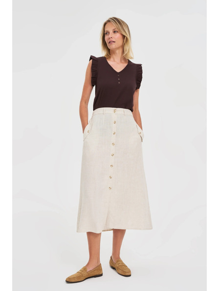 Moodo Ženska majica Moodo – smeđa