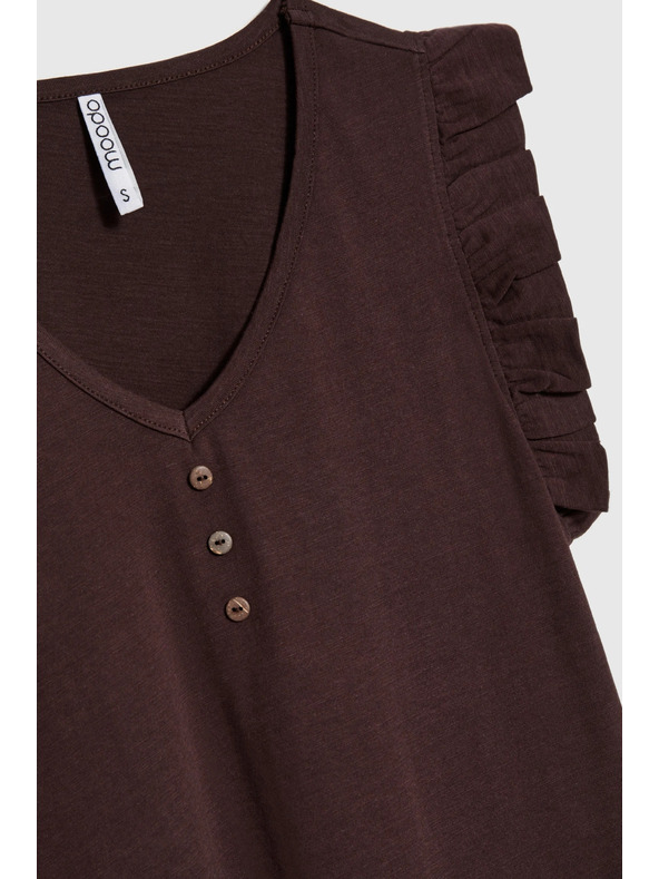 Moodo Ženska majica Moodo – smeđa