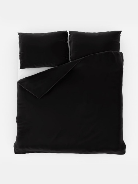 Kvalitex Satenski produženi komplet posteljine LUXURY COLLECTION 140x220, 70x90cm crno