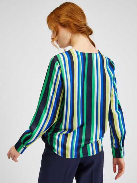 Orsay Plavo-zelena ženska prugasta satenska bluza ORSAY
