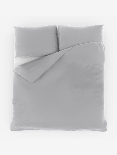 Kvalitex Francusko muslinsko posteljno rublje 220x200, 70x90cm svjetlo sivo Kvalitex