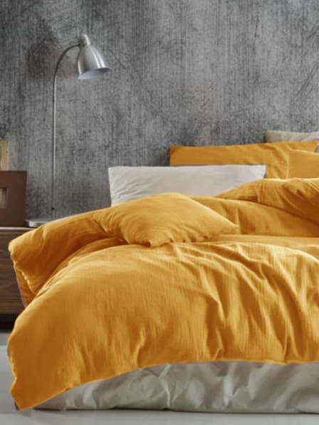 Kvalitex Francuski mušelinski jorganski komplet 240x220, 70x90cm žuti Kvalitex