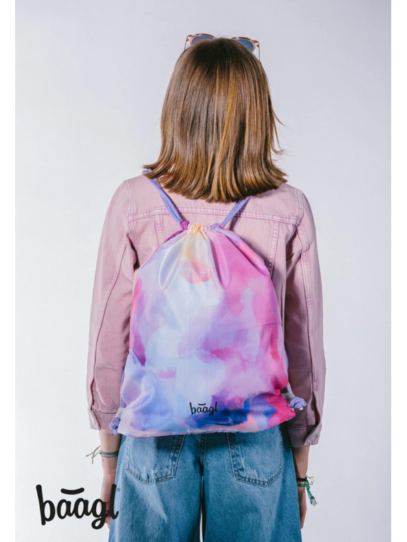 BAAGL  Ružičasti školski set - ruksak, pernica, torba Baagl Core Painting