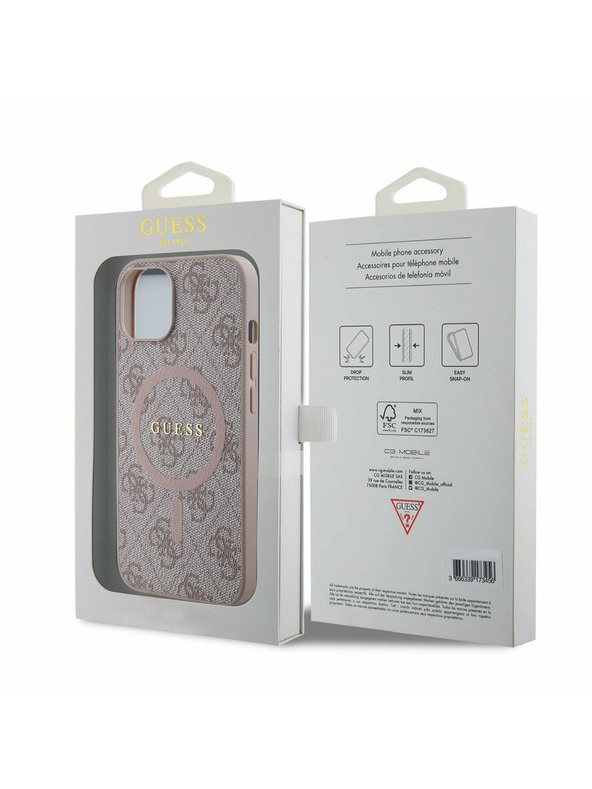 Guess Guess 4G Stražnji poklopac za iPhone 14 Roza