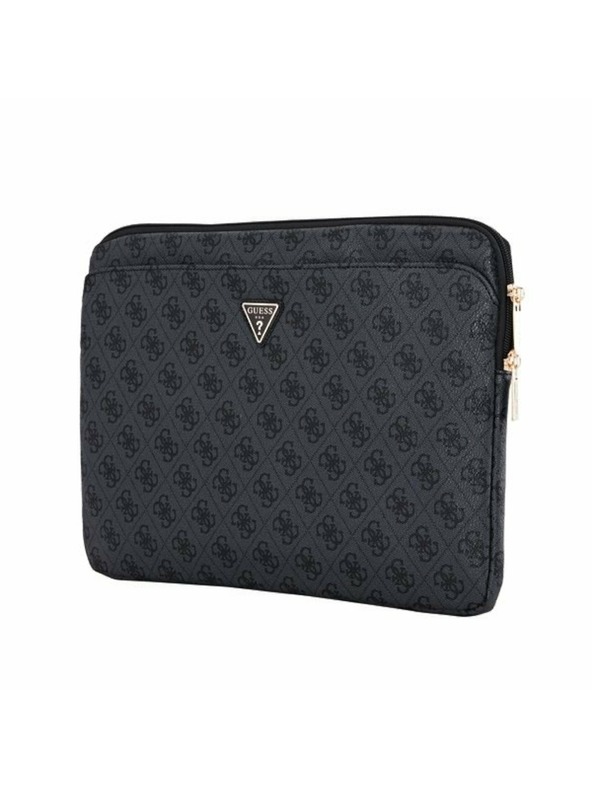 Guess Guess PU 4G Triangle Logo Navlaka za prijenosno računalo 14" Crna