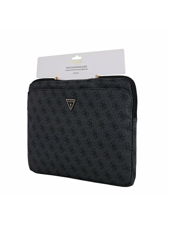 Guess Guess PU 4G Triangle Logo Navlaka za prijenosno računalo 14" Crna