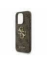 Guess Guess PU 4G Metal Logo Remen Stražnji poklopac za iPhone 15 Pro Max Smeđa