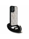 Guess Guess PU 4G Metal Logo Crossbody Remen Stražnji poklopac za iPhone 16 Roza