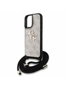 Guess Guess PU 4G Metal Logo Crossbody Remen Stražnji poklopac za iPhone 16 Roza