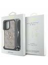 Guess Guess PU 4G Metal Logo Crossbody Remen Stražnji poklopac za iPhone 16 Roza