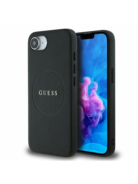 Guess Guess PU Grained Classic Logo MagSafe Stražnji Poklopac za iPhone 16e Black