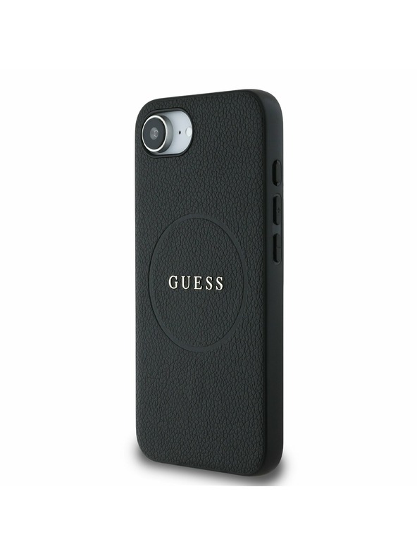 Guess Guess PU Grained Classic Logo MagSafe Stražnji Poklopac za iPhone 16e Black