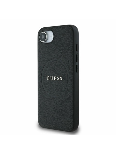 Guess Guess PU Grained Classic Logo MagSafe Stražnji Poklopac za iPhone 16e Black