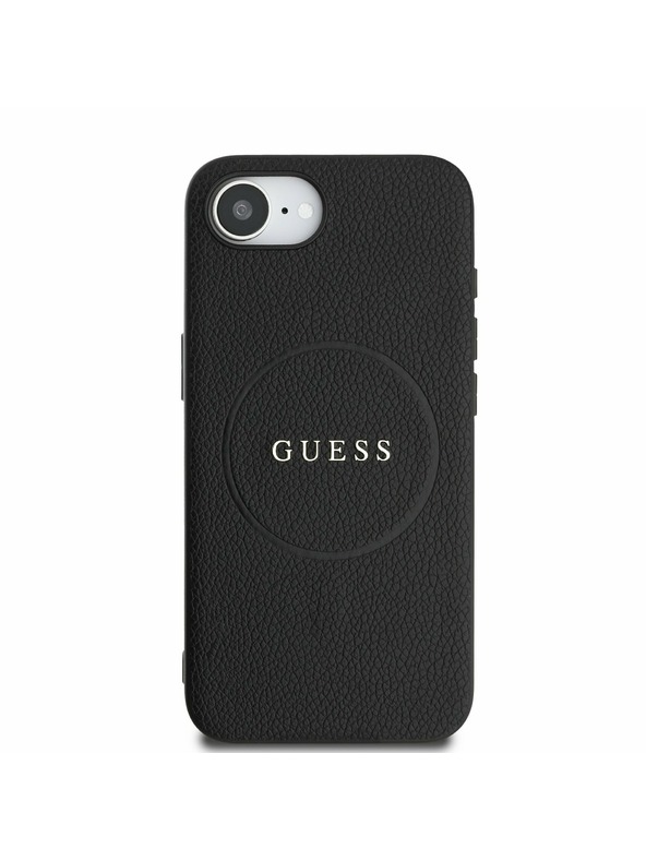 Guess Guess PU Grained Classic Logo MagSafe Stražnji Poklopac za iPhone 16e Black