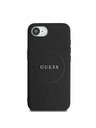 Guess Guess PU Grained Classic Logo MagSafe Stražnji Poklopac za iPhone 16e Black