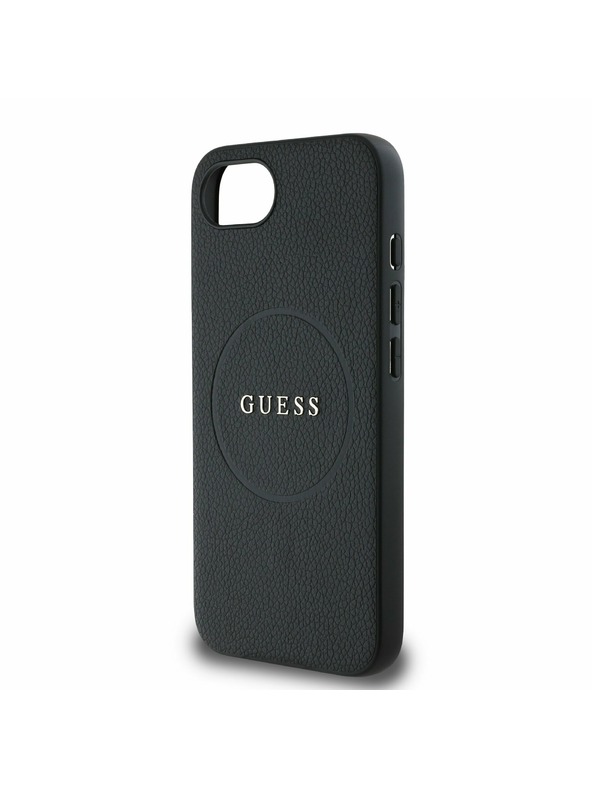 Guess Guess PU Grained Classic Logo MagSafe Stražnji Poklopac za iPhone 16e Black