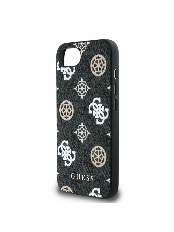 Guess Guess PU 4G Peony MagSafe Stražnji Poklopac za iPhone 16e Black
