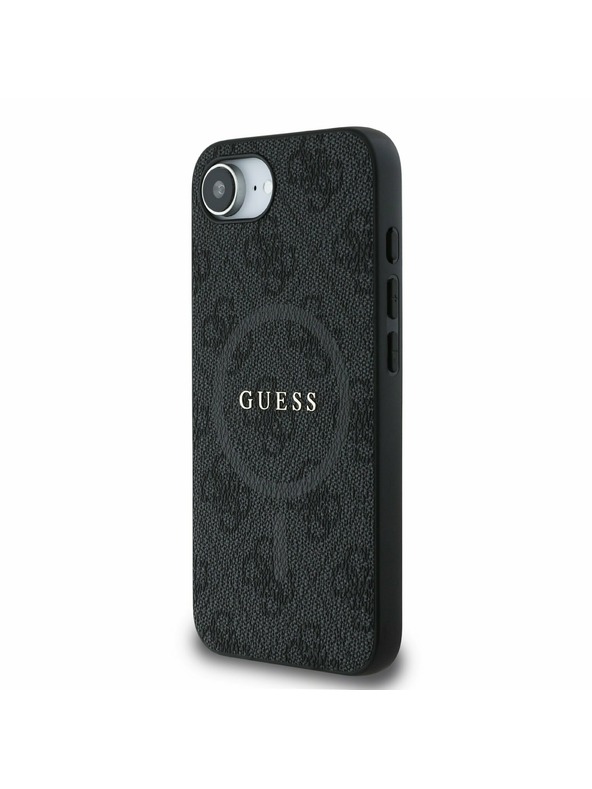 Guess Guess PU Leather 4G Colored Ring MagSafe Stražnji Poklopac za iPhone 16e Black