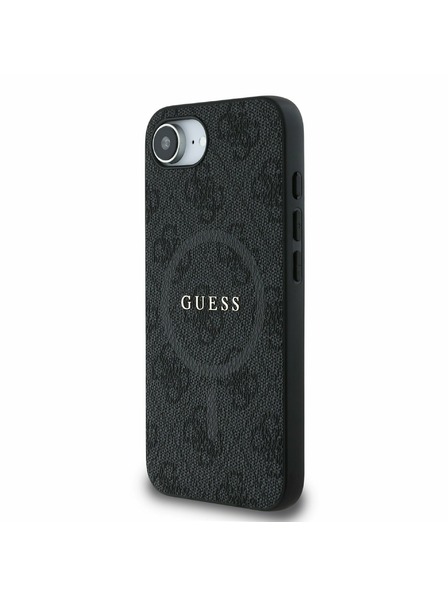 Guess Guess PU Leather 4G Colored Ring MagSafe Stražnji Poklopac za iPhone 16e Black