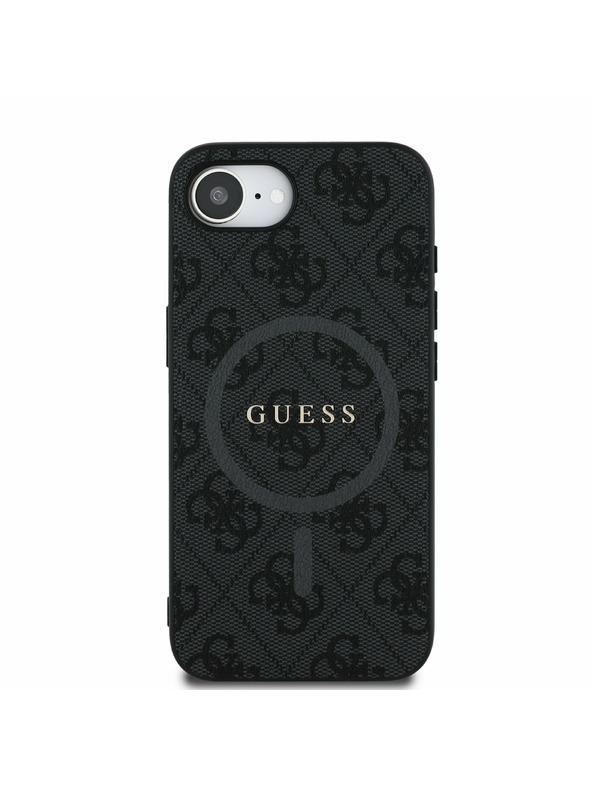Guess Guess PU Leather 4G Colored Ring MagSafe Stražnji Poklopac za iPhone 16e Black